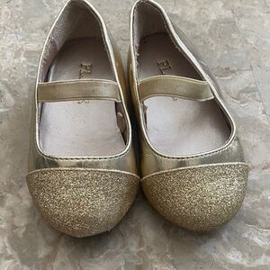 The Children's Place Glittery Gold Ballet Flats